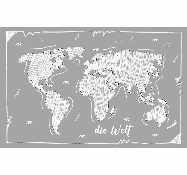 Rolgordijn grijs lichtgrijze handgetekende stijl - TenStickers