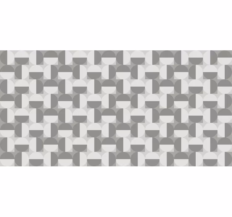 Rolgordijn grijs nordic stijl met cirkelpatroon - TenStickers