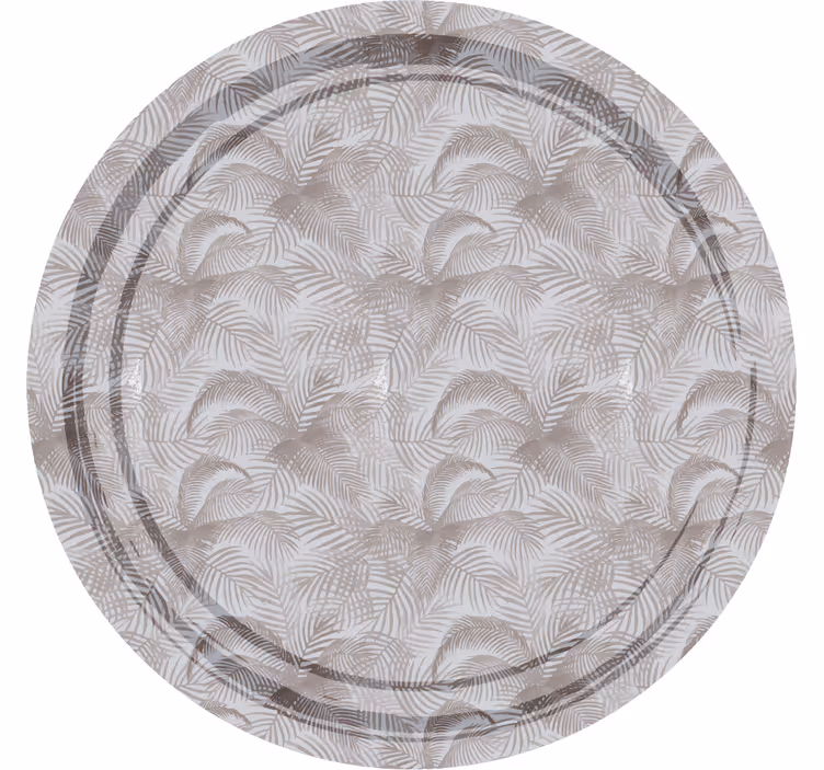 Rolgordijn grijs 80's elegante botanische print - TenStickers