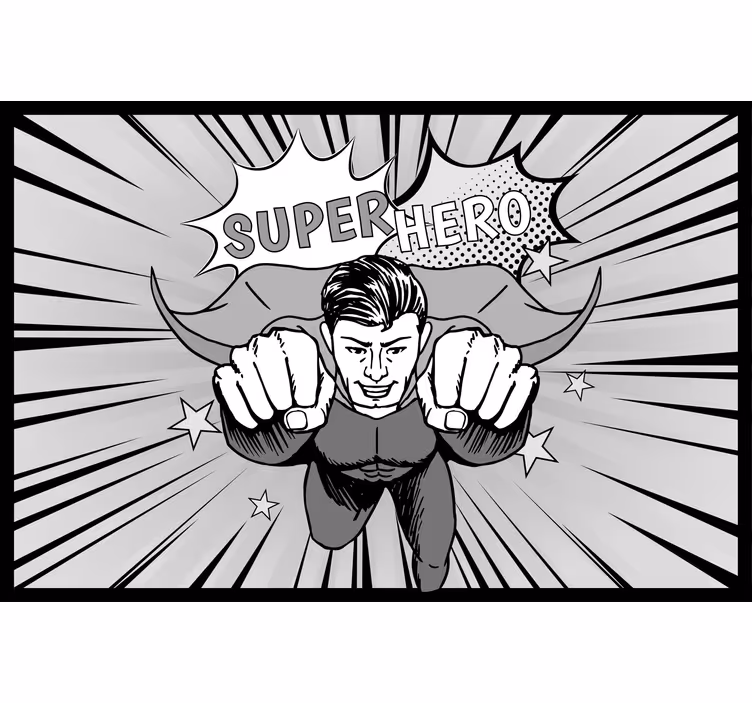 Rolgordijn grijs fantastisch superhelden ontwerp - TenStickers