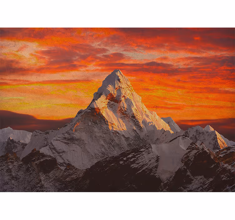 Raambekleding slaapkamer zonsondergang op de himalaya - TenStickers
