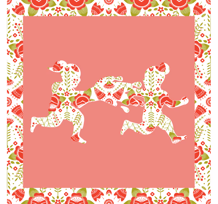 Rolgordijn woonkamer "Śmingus dyngus" traditie - TenStickers