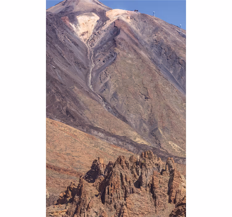 Rolgordijn woonkamer uitzicht op de teide - TenStickers