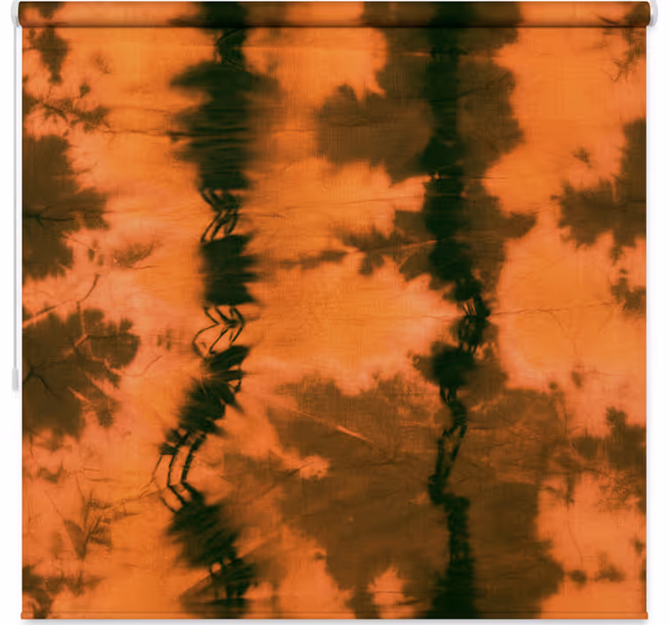 Raambekleding slaapkamer bruin en zwart tie dye - TenStickers