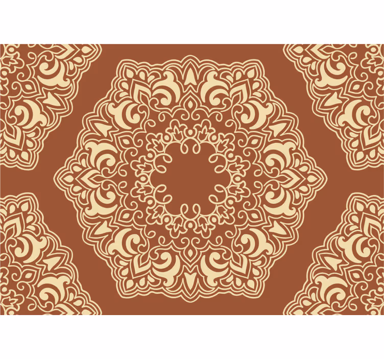 Raambekleding slaapkamer beige antiek russische stijl - TenStickers