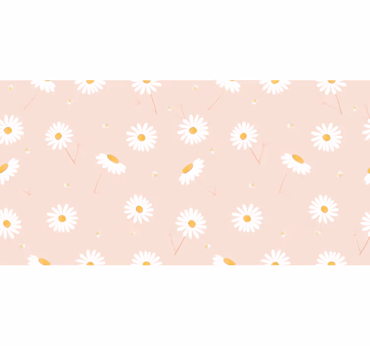 Raambekleding slaapkamer met nordic madeliefjes - TenStickers