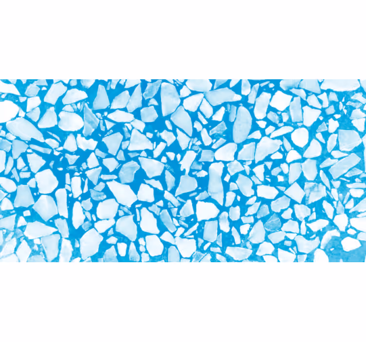 Raambekleding slaapkamer in blauw aquarel terrazzo - TenStickers