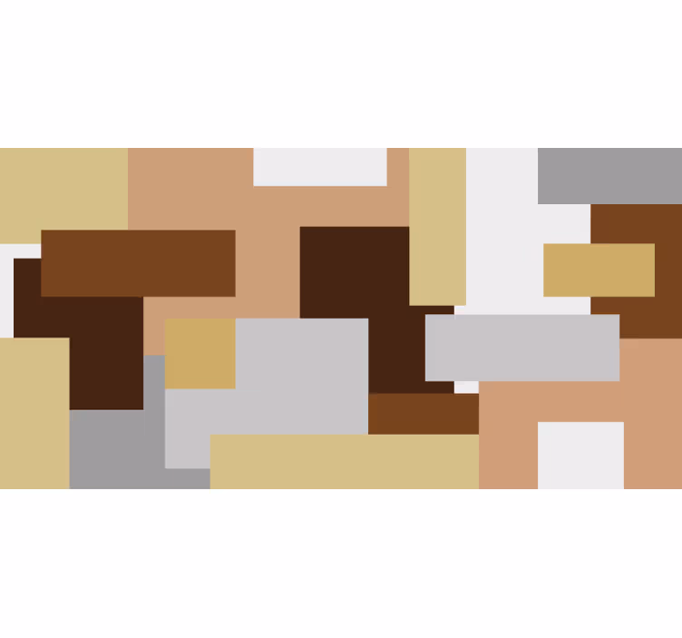 Raambekleding slaapkamer nordic beige vierkanten - TenStickers