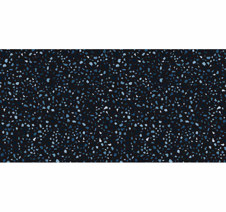 Raambekleding slaapkamer zwart en blauw terrazzo - TenStickers