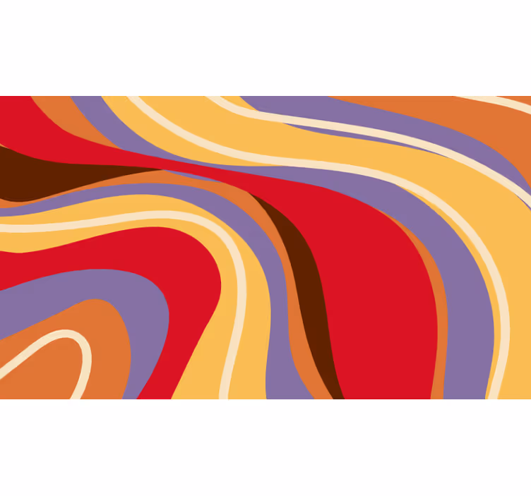 Raambekleding slaapkamer 70's vintage patroon - TenStickers