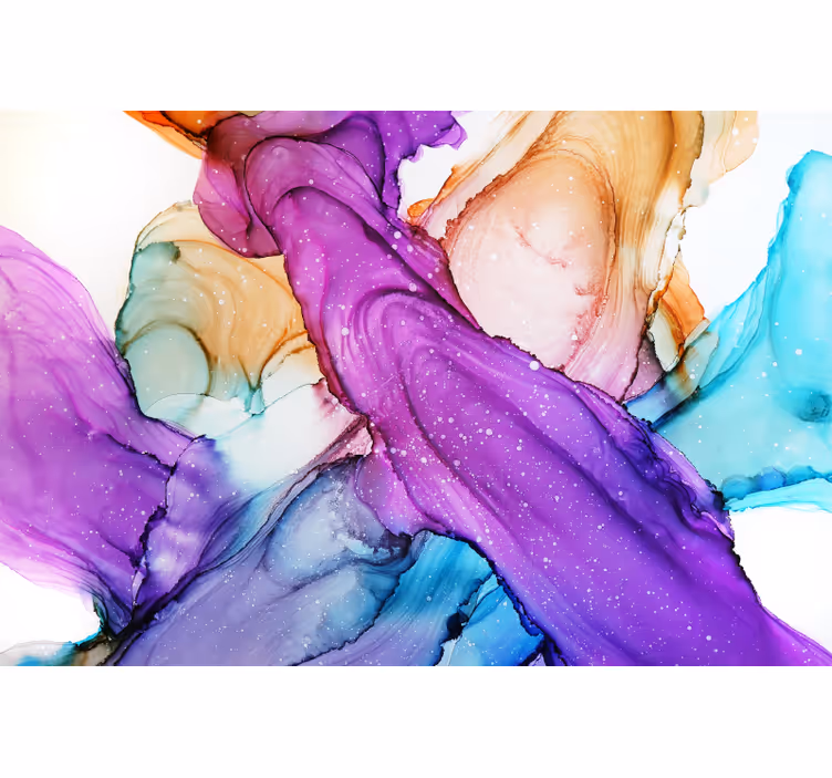 Raambekleding slaapkamer abstracte kleurenmix - TenStickers