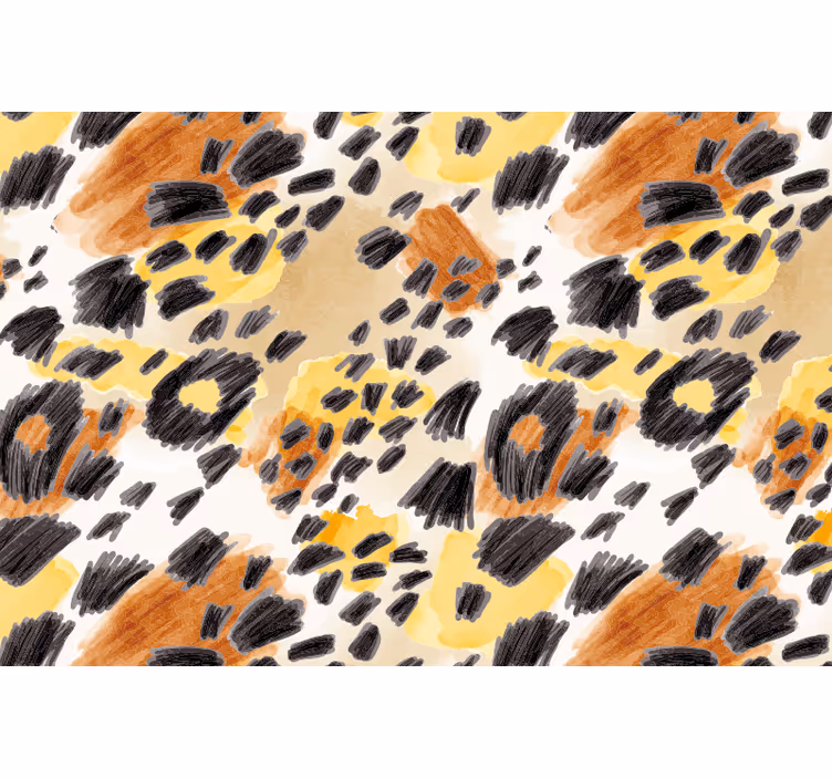 Raambekleding slaapkamer met feliene dierenprint - TenStickers