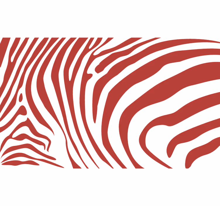 Raambekleding slaapkamer rood zebrapatroon - TenStickers