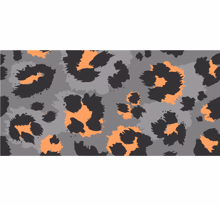 Raambekleding slaapkamer grijze luipaardprint - TenStickers