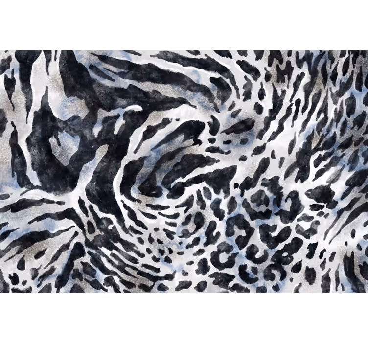 Raambekleding slaapkamer grijze zebra aquarel - TenStickers