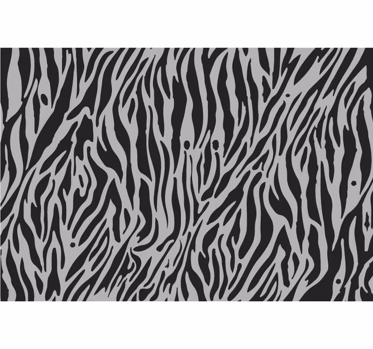 Raambekleding slaapkamer grijze zebra - TenStickers