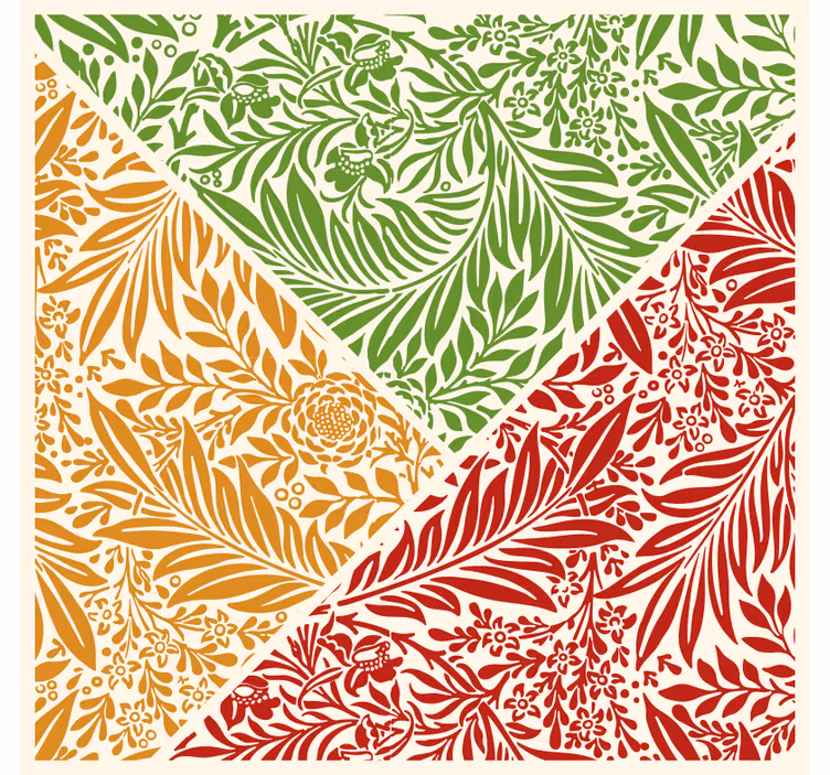 Raambekleding slaapkamer herfstblad trio - TenStickers