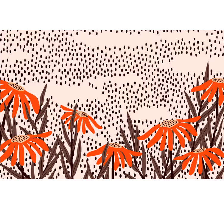 Raambekleding slaapkamer doodle stippen en confetti - TenStickers