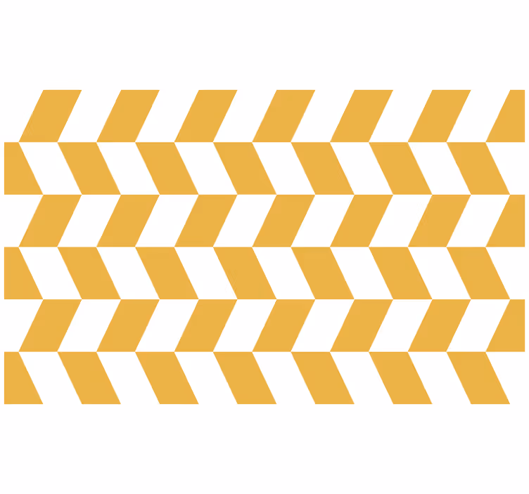 Raambekleding slaapkamer geometrische witte en gele figuren - TenStickers