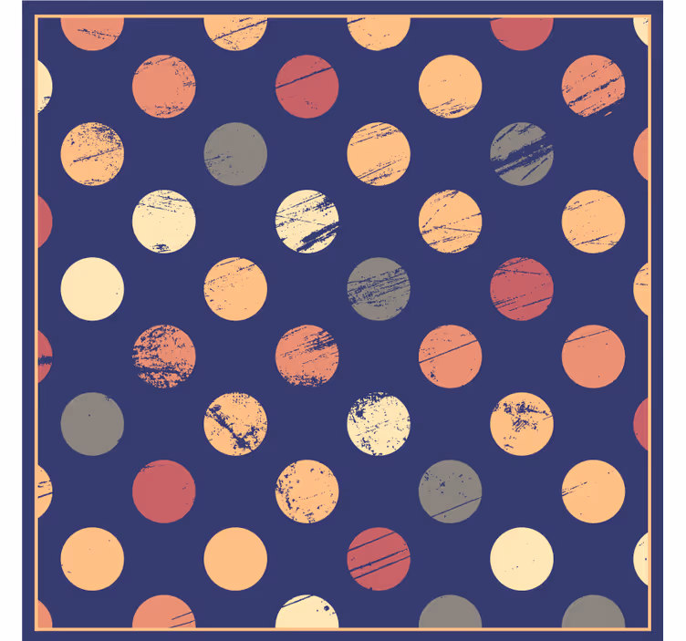 Raambekleding slaapkamer vinyl vloerkleed met cirkels - TenStickers