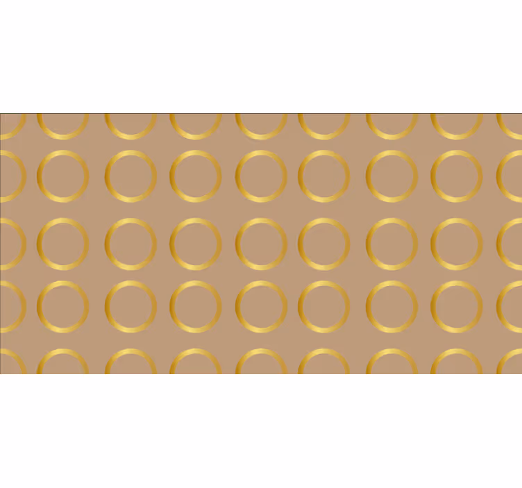 Raambekleding slaapkamer geometrisch patroon gouden cirkels - TenStickers