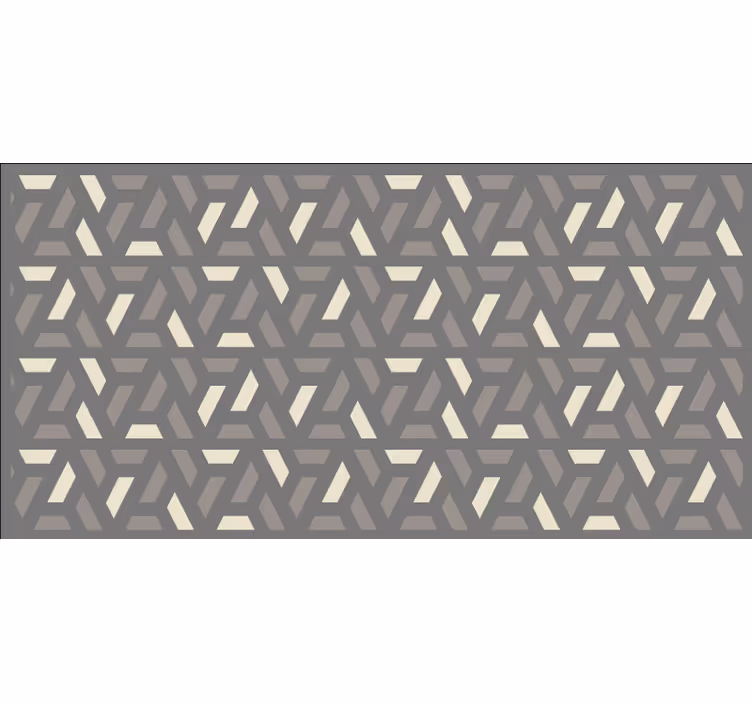 Raambekleding slaapkamer geometrisch grijs driehoekpatroon - TenStickers