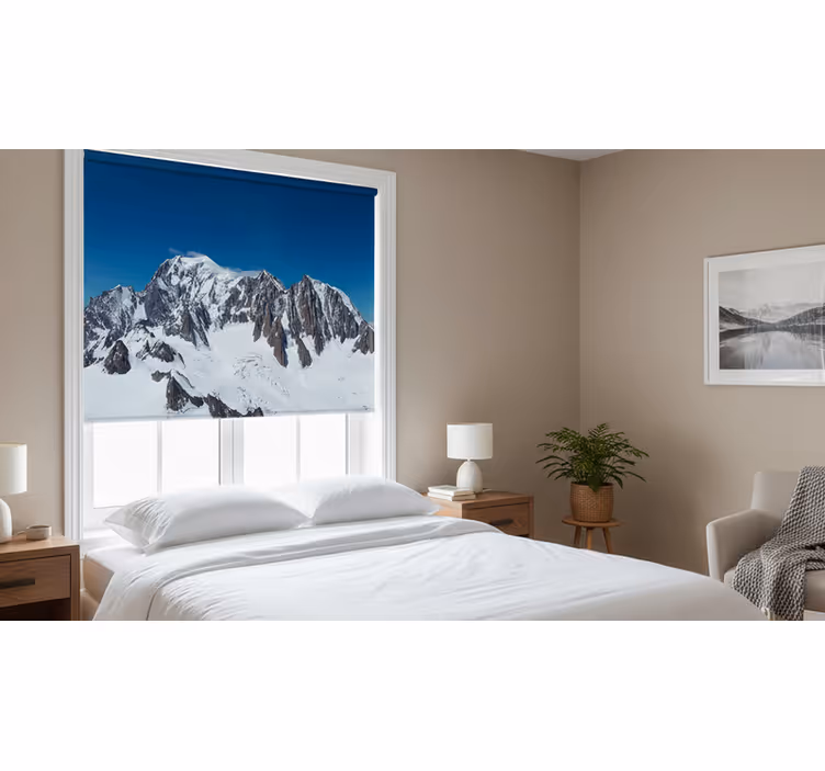 Raambekleding slaapkamer mont-blanc landschap - TenStickers