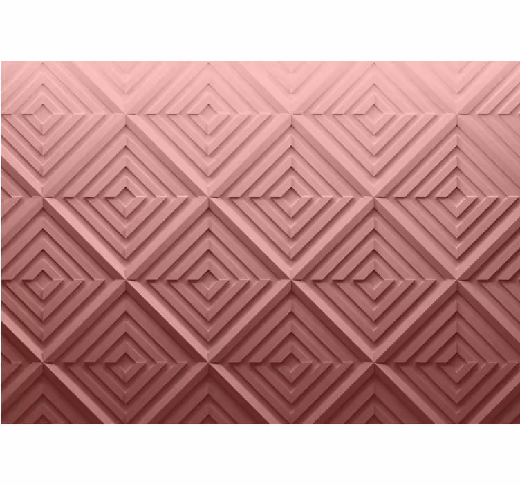 Raambekleding slaapkamer roze 3d geometrische abstractie - TenStickers