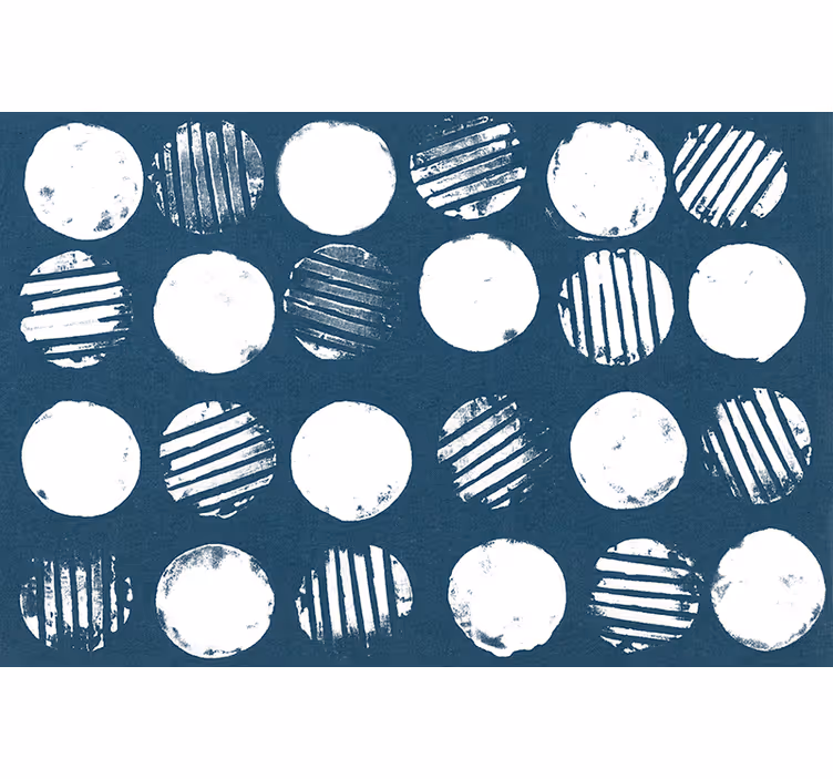 Raambekleding slaapkamer circle wit vlek nordic design - TenStickers
