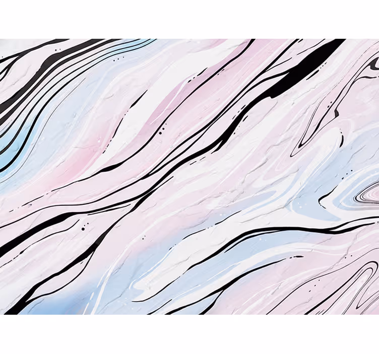 Raambekleding slaapkamer roze zwart abstract marmerdesign - TenStickers