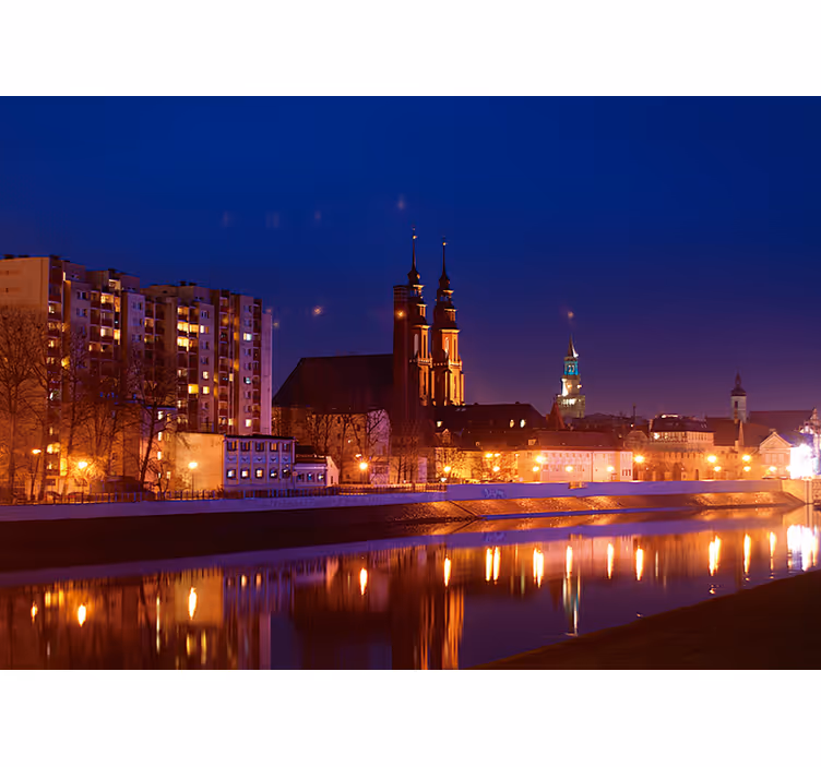 Raambekleding slaapkamer opole na zonsondergang - TenStickers