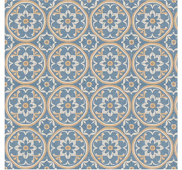 Rolgordijn woonkamer azulejo stijl mat - TenStickers
