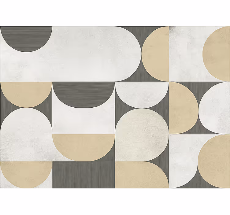 Rolgordijn woonkamer abstract geometrisch - TenStickers