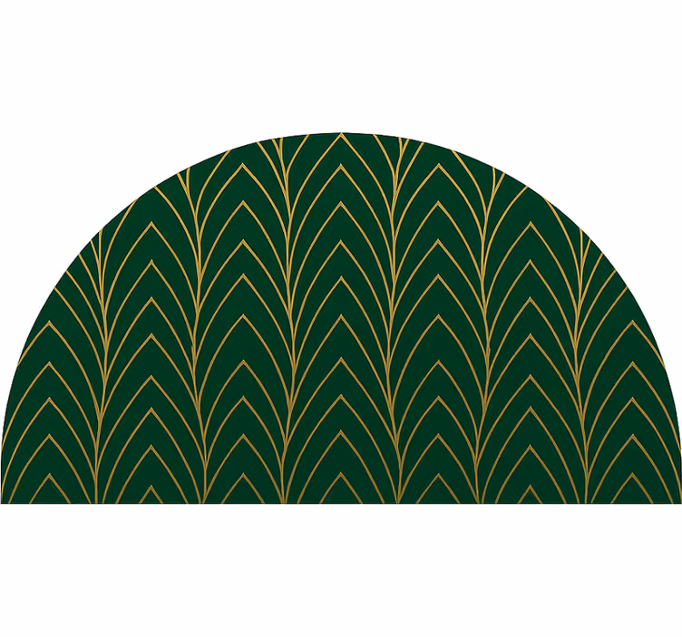 Raambekleding slaapkamer groene en gouden bladeren - TenStickers