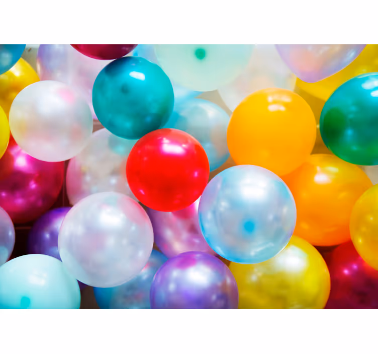 Rolgordijn kinderkamer kleurrijke ballonnen muurdecor - TenStickers