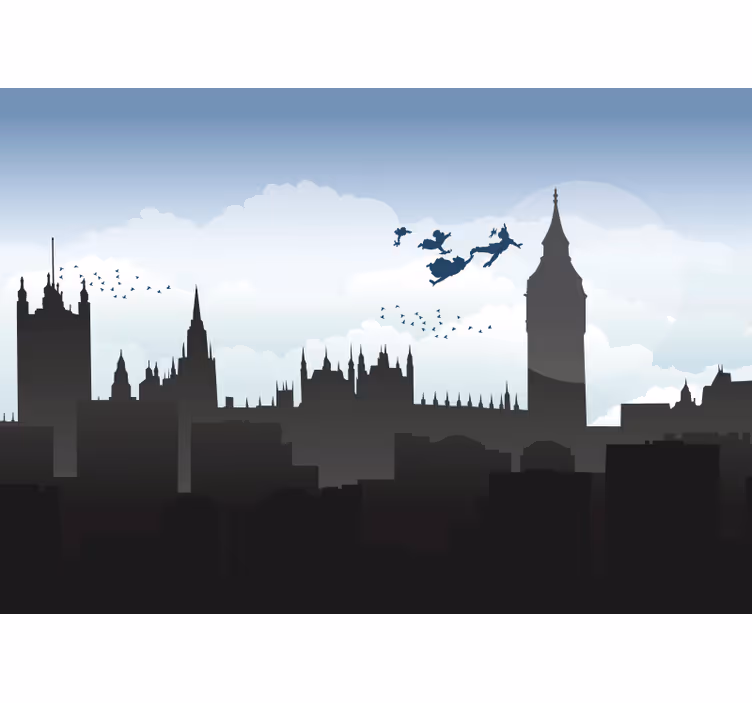 Rolgordijn kinderkamer kind londen - TenStickers