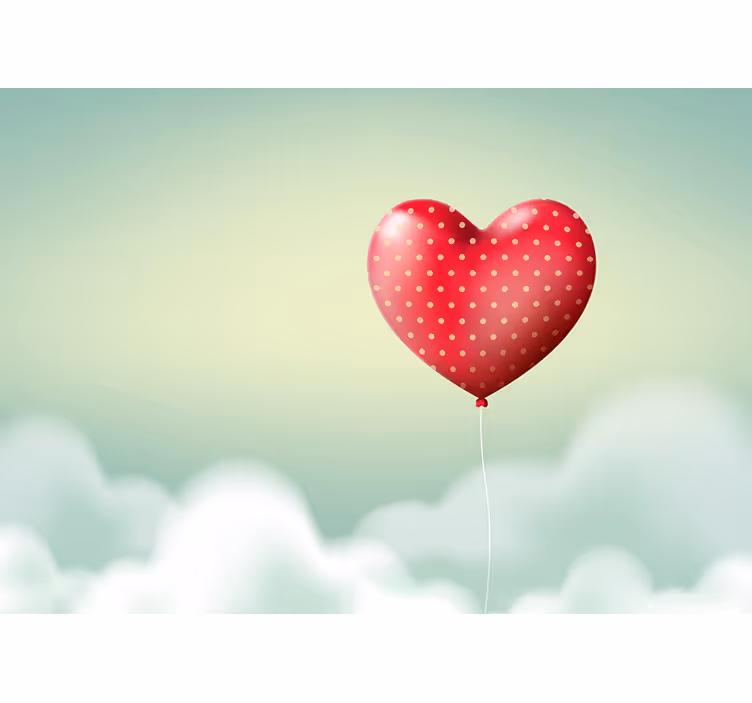 Rolgordijn kinderkamer lief rood schattig ballonnetje - TenStickers