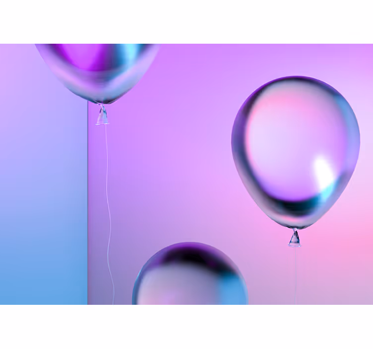 Rolgordijn kinderkamer met een gradient ballonnenarrangement - TenStickers