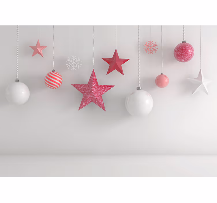 Rolgordijn kinderkamer roze ballonnen versiering - TenStickers
