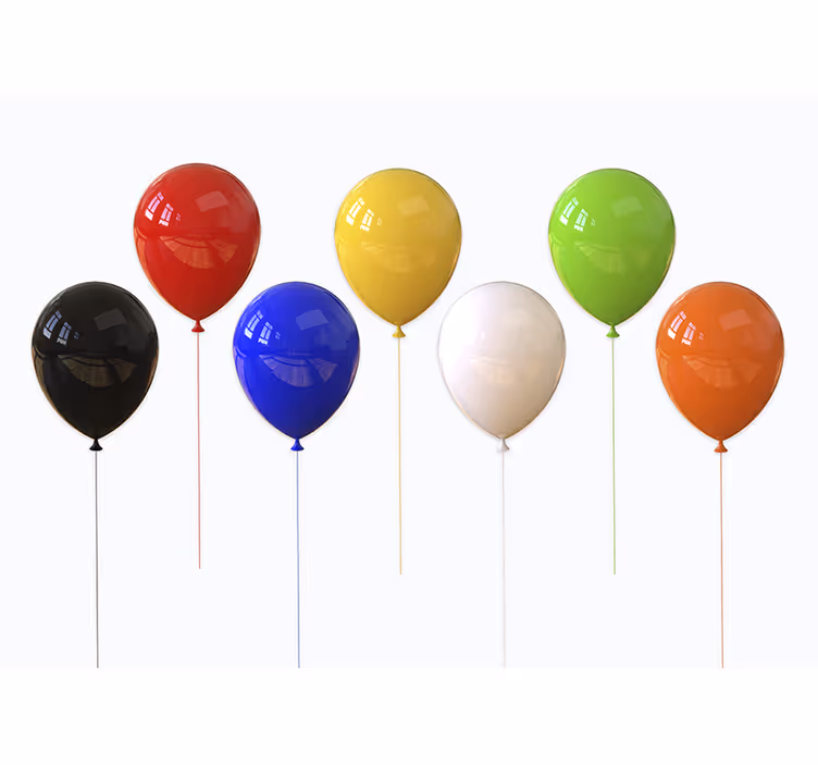 Rolgordijn kinderkamer 3d realistische ballonnen - TenStickers