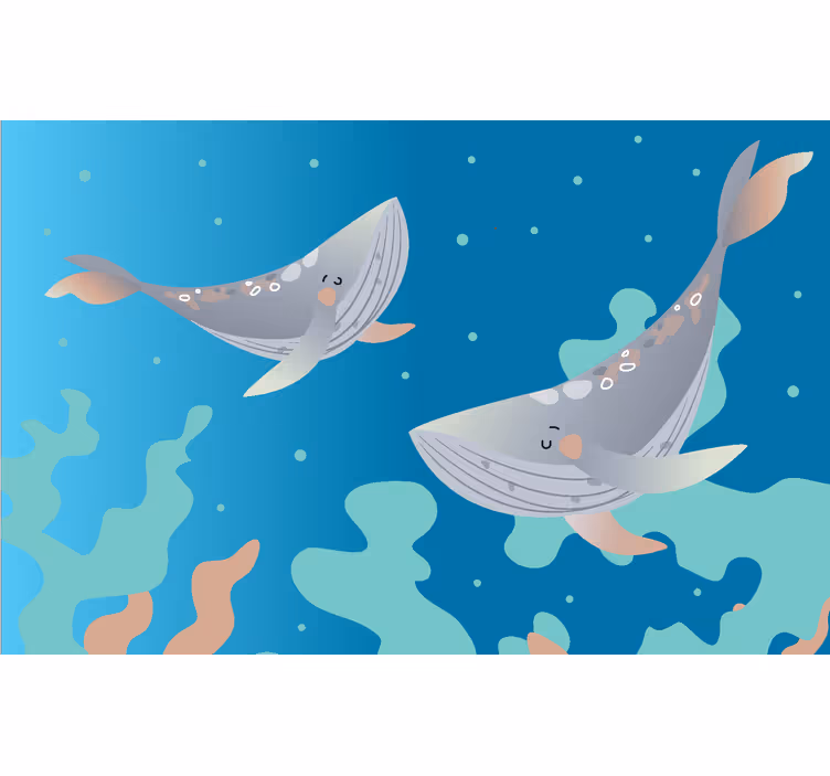 Rolgordijn kinderkamer zeedieren - TenStickers