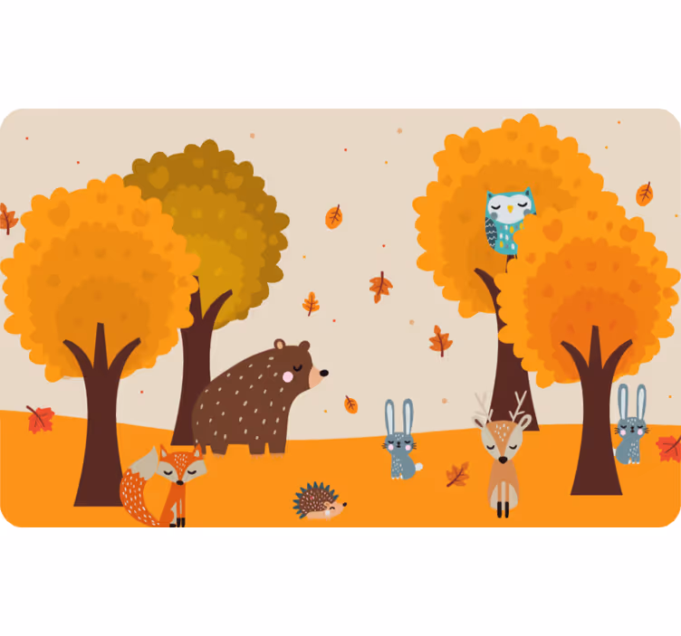 Rolgordijn kinderkamer schattige wilde dieren - TenStickers