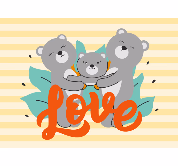 Rolgordijn kinderkamer drie schattige beren kijken - TenStickers