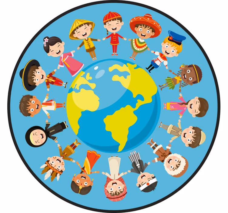Rolgordijn kinderkamer met etnische motieven - TenStickers