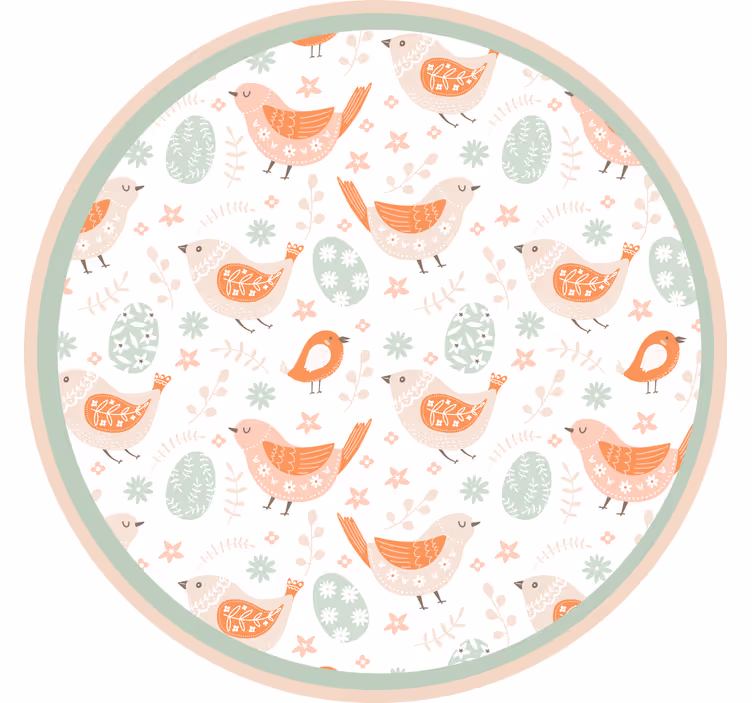 Rolgordijn kinderkamer minimalistische noordse vogeltjes - TenStickers