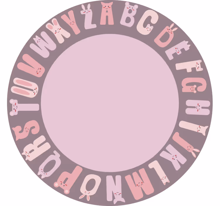 Rolgordijn kinderkamer ronde alfabet - TenStickers