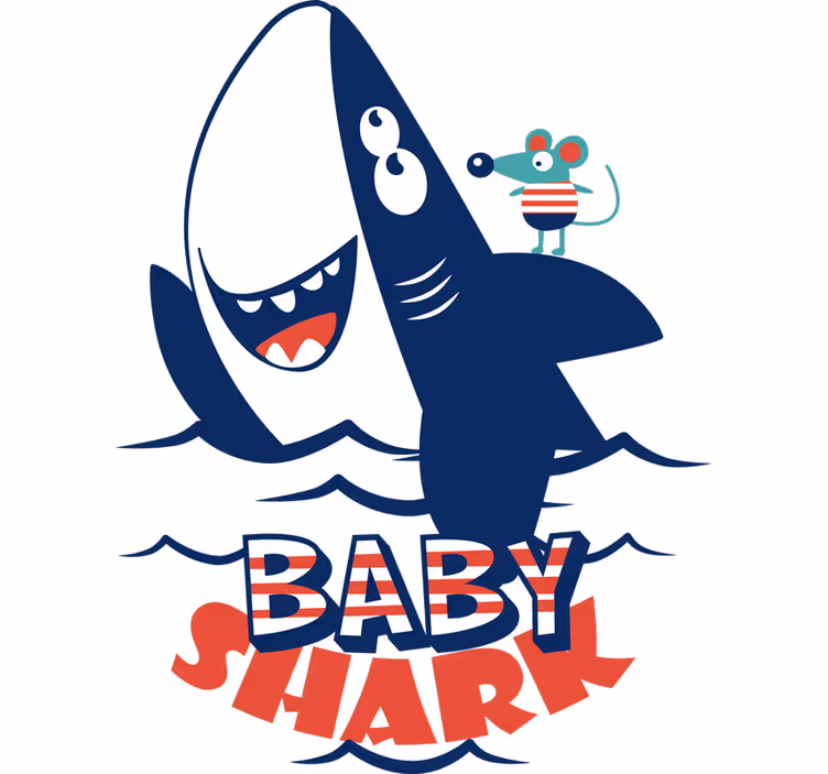 Rolgordijn kinderkamer baby haai - TenStickers