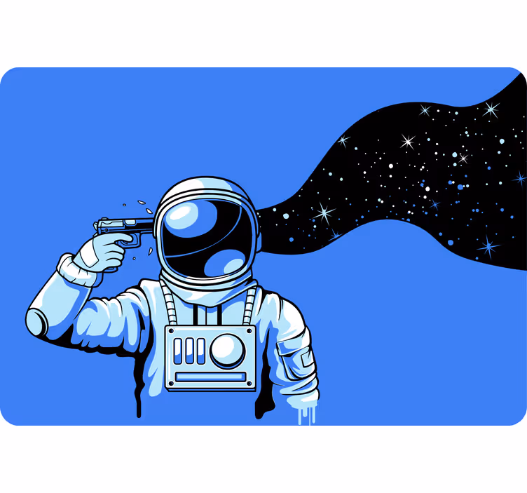 Rolgordijn kinderkamer astronauten onder druk - TenStickers