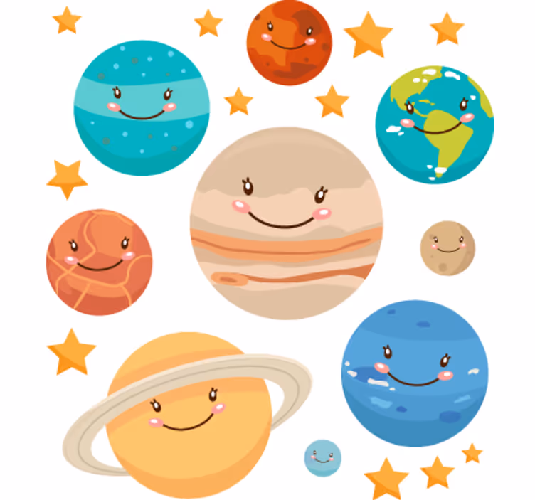 Rolgordijn kinderkamer sterrenstelsel stickers - TenStickers