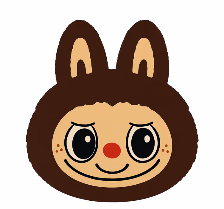 Rolgordijn kinderkamer brown labubu ontwerp - TenStickers